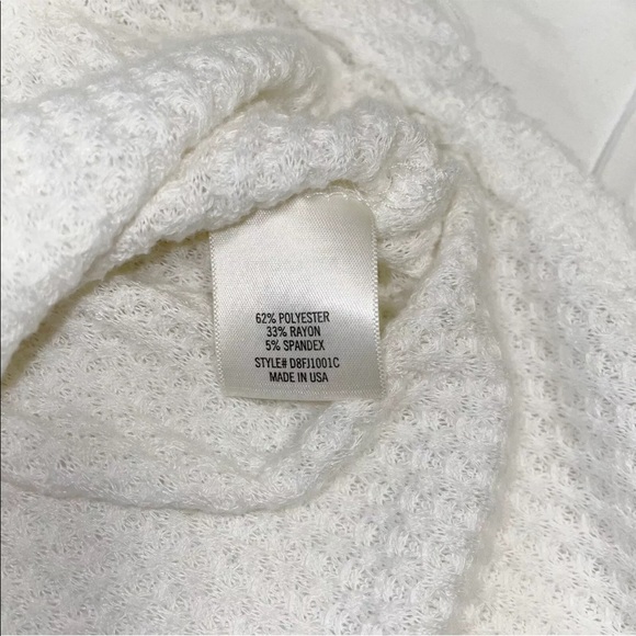 Alya Thermal Top Ivory Waffle Knit Top - Picture 6 of 7